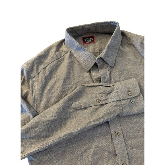 UNTUCKit Shirt Men’s XL Slim Fit Gray Solid Button Long Sleeve‎ Casual Cotton - Picture 1 of 15